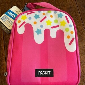 PackIt Pink Sprinkle Freezable Kids Lunch Bag